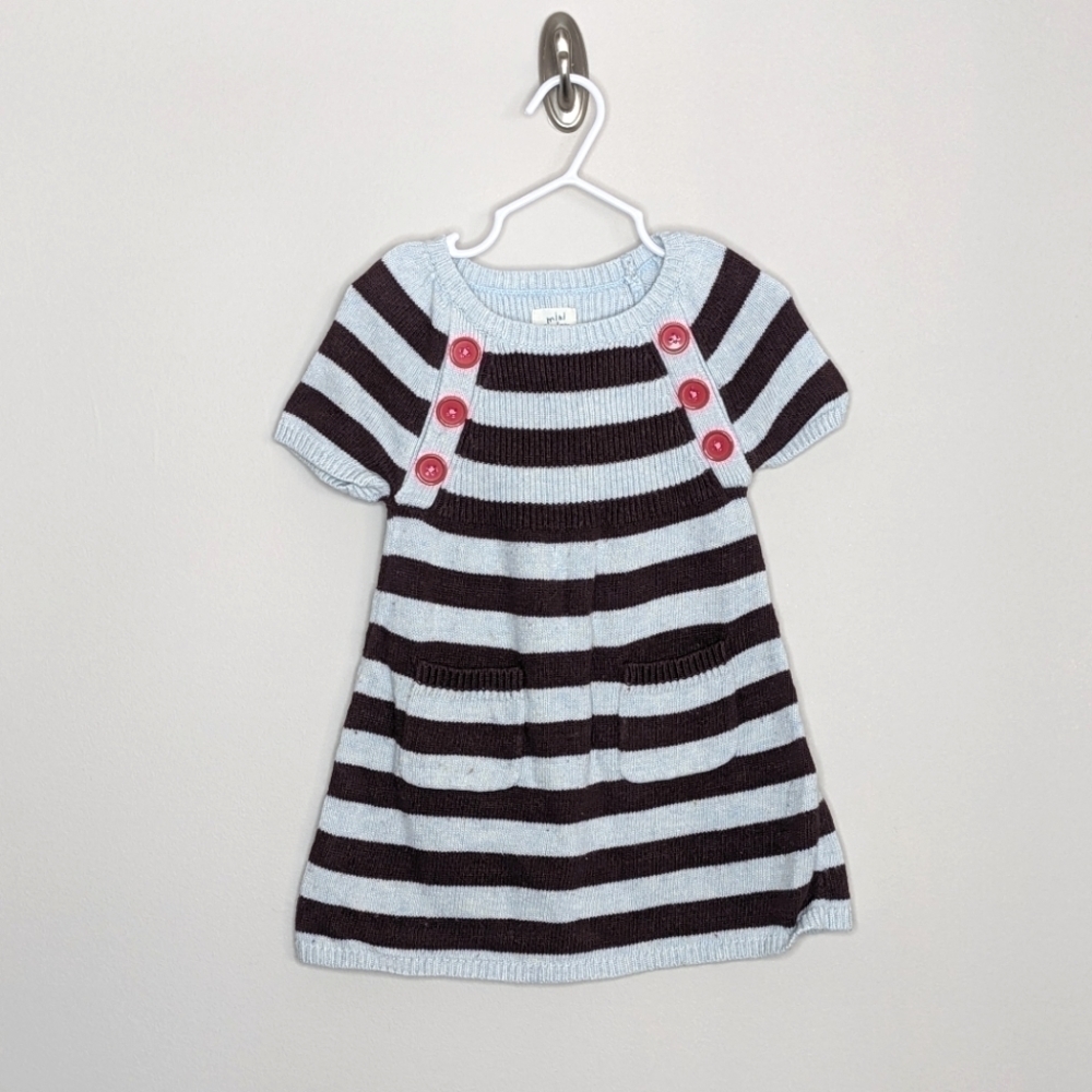 Mini Boden Stripe Sweater Tunic Dress 3/4